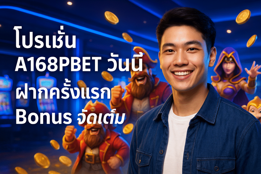 โปรโมชั่น A168PBET วันนี้ ฝากครั้งแรก Bonus จัดเต็ม
